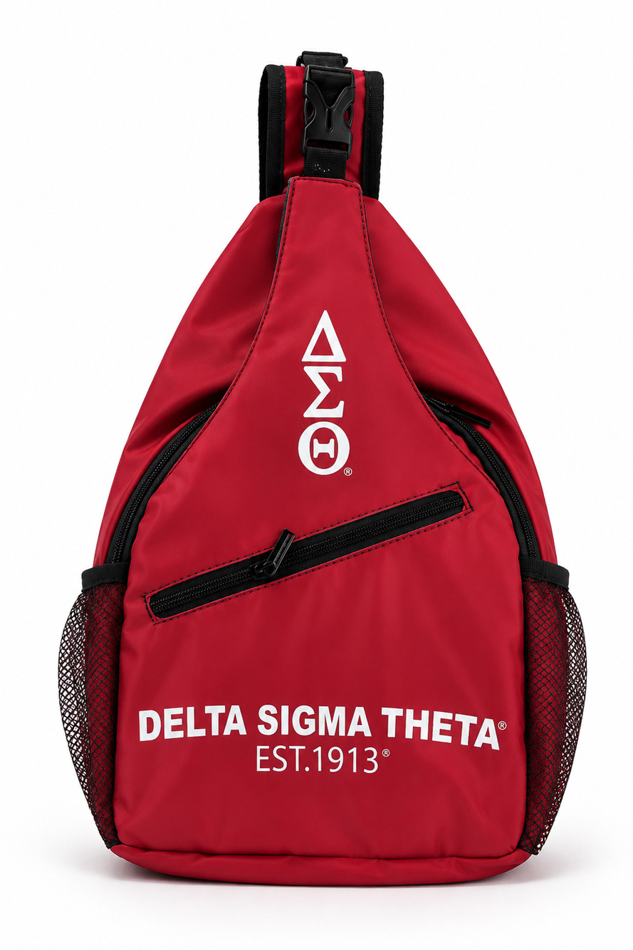 Delta Sigma Theta Crossbody Backpack - wine